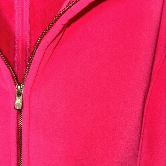 Lilly Pulitzer L Pink Grace Fleece Faux Fur Lined Cozy Soft Full Zip Jacket - Picture 15 of 16